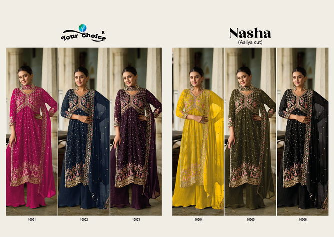 Nasha By Your Choice Alia Cut Free Size Kurti With Bottom Dupatta Catalog
